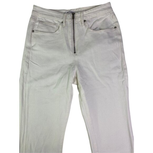 Good American Womens White Good Vintage High Waist Exposed Zip Jeans SZ‎ 6/28 - Picture 3 of 10